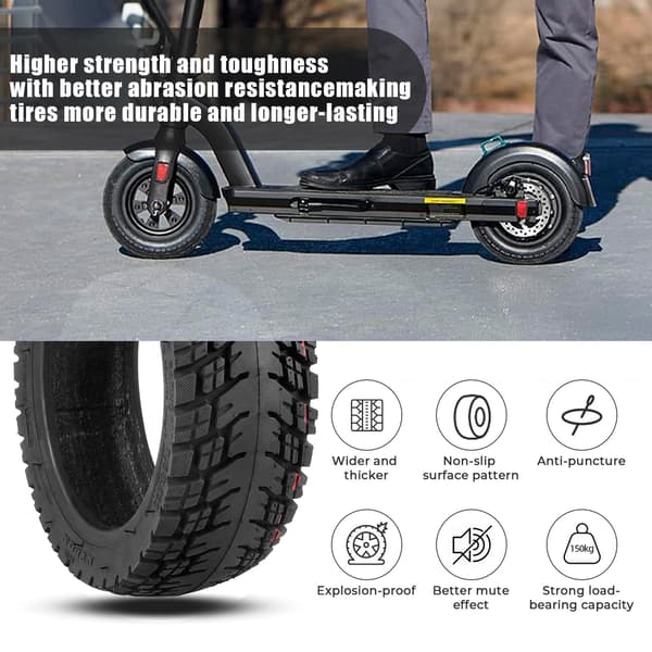 Ulip 10x2.75-6.5 slanglöst terrängdäck för Speedway 5 Dualtron 3 Hover-1 Alpha Gotrax Scooter 1pcs