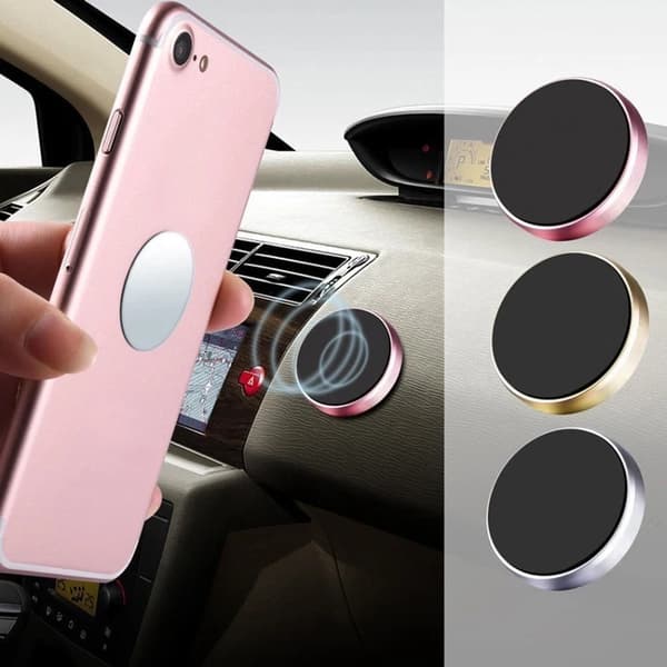 Magnetisk bilhållare universal stativ för iPhone Xiaomi Huawei Samsung instrumentbräda 2Pcs Black