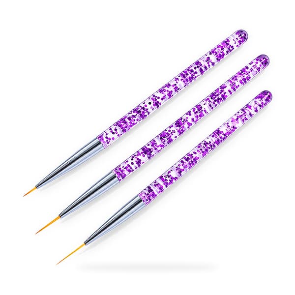 3 delar professionella nagelborstar nailpenslar nagelkonst Blå Blå