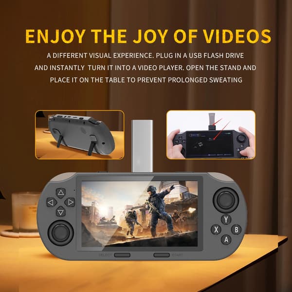 SF3000 Portable Mini Handheld Game Player 4,5-tums IPS-skärm Retro videospelskonsol Inbyggd 20000+ With 2pcs controller