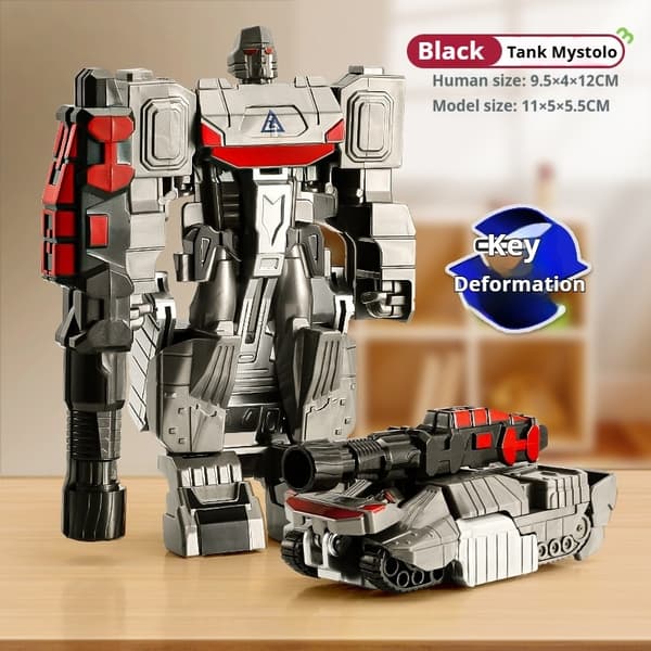 2025 Deformationsbilrobotleksak - enstegstransformerande actionfigur för barn, pusselmodell black1