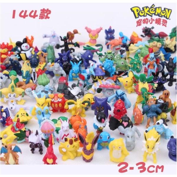 144x Söta & Färgglada Pokémon Figurer (BIG PACK)