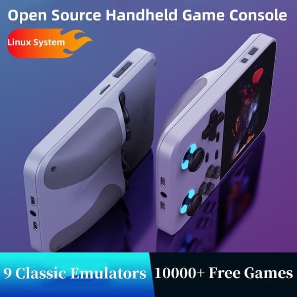 D007 Plus/ X6 3,5 tommer IPS-skærm Håndholdte spilafspillere Dual Joystick 10000+ Game X6 Black