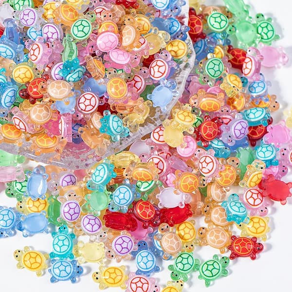 Lysende dyresvampefigurer - Surprise-blindtasker til dukkehus- og fehaveindretning Luminous Tortoise Size 30PCS