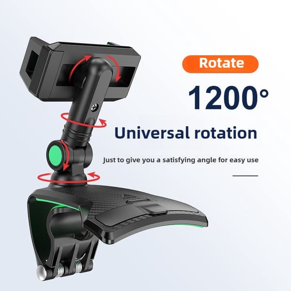 Universal Biltelefonholder Stativ Dashboard Clip Mount til iPhone Xiaomi Samsung GPS Green