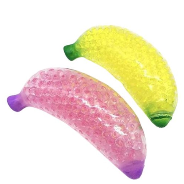 Hedelmät Banaani Stressin torjunta pallo leikkiä lelut CE-sertifikaatti Pink Pink