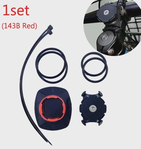 Universal Motorcykel Telefon Styrholder med Anti-Vibrationsdæmper til iPhone Xiaomi 143A Set Black