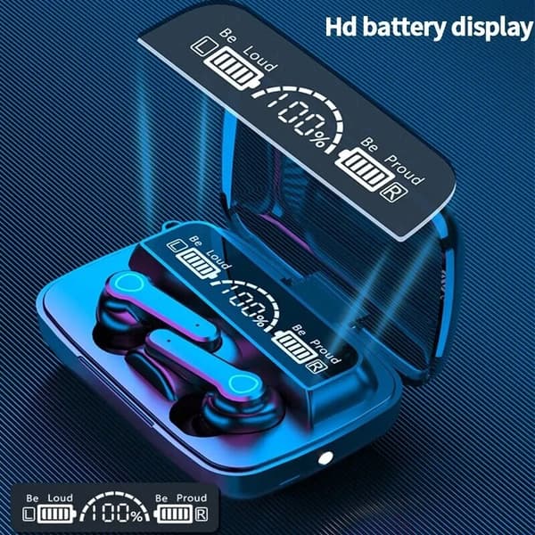 M19 Bluetooth Headset Trådløst TWS Gaming Understøtter Støjreducerende Touch In-ear Mini Nødstrøms-Powerbank Headset Black