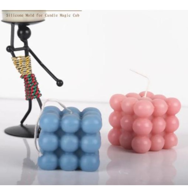 DIY silikonimuotti kynttilä, kipsikynttilä, 3D Rubikin kuutio