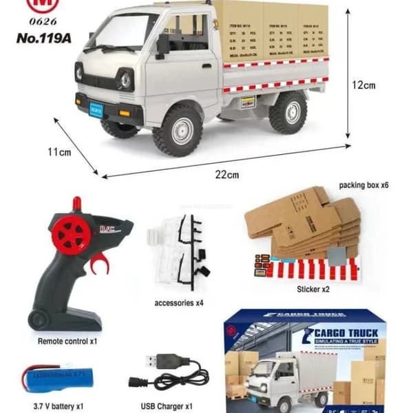 1:10/1:16 Wpl D12 Rc bilsimulering Drift klatrevogn Led Light Cargo Rc Elektrisk legetøjsmodel til drenge Juleoverraskelsesgaver remote control D