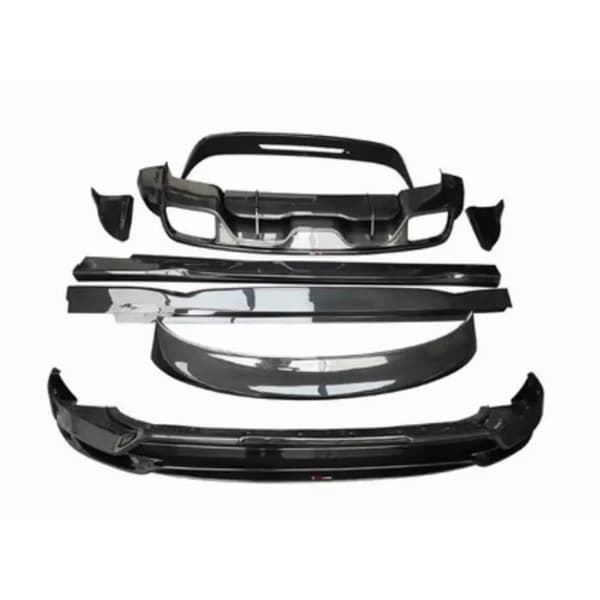 Karrosserisæt i ægte kulfiber til Porsche Cayenne Coupé 2018-2023, forkofangerlæbe, bagagerumsdiffusor, sideskørtspoiler Rear Diffuser