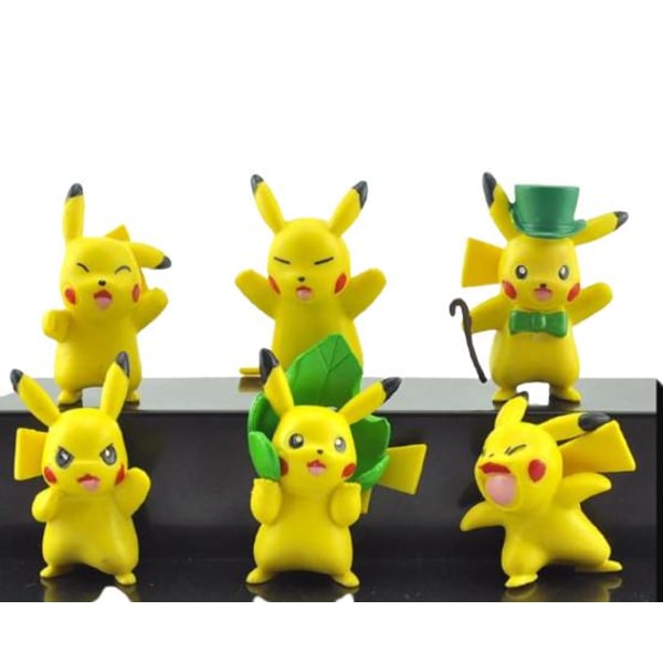 6 kpl Pokemon Pikachu -hahmojen joululahjoja