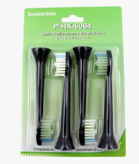 4 sorte Philips-Sonicare-kompatible tandbørstehoveder