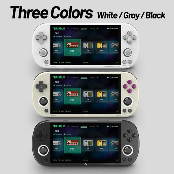 Trimui Smart Pro Handheld Game Console 4,96''IPS-skärm Linux System Joystick RGB-belysning Smartpro Retro Grey 64G(8K Games)