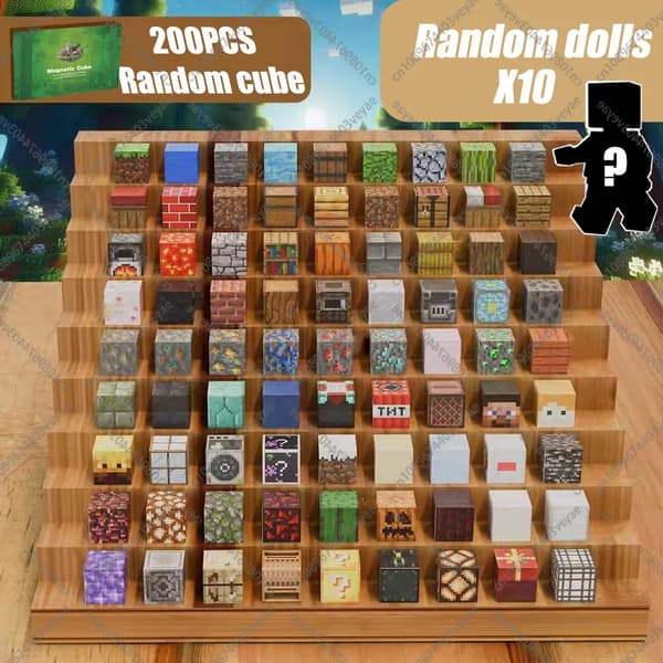 Magnetiske byggeklodser til børn 3+ - STEM sensorisk legetøj til kreative gør-det-selv-modeller random 200 pcs cube