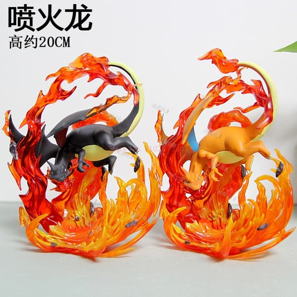 Sød Charizard-figur - 1/20-skala ild-pustende dragemodel til skrivebordspynt B