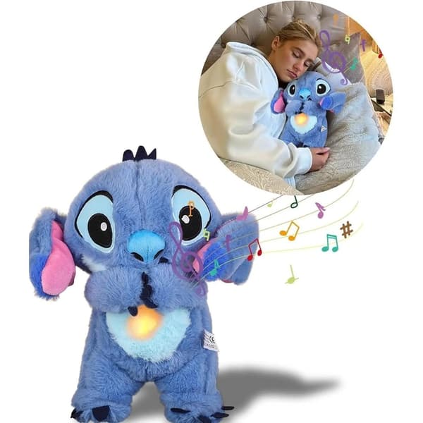 30 cm  Stitch Åndedrætssøm Plysdukke - sovelegetøj til børn Blue