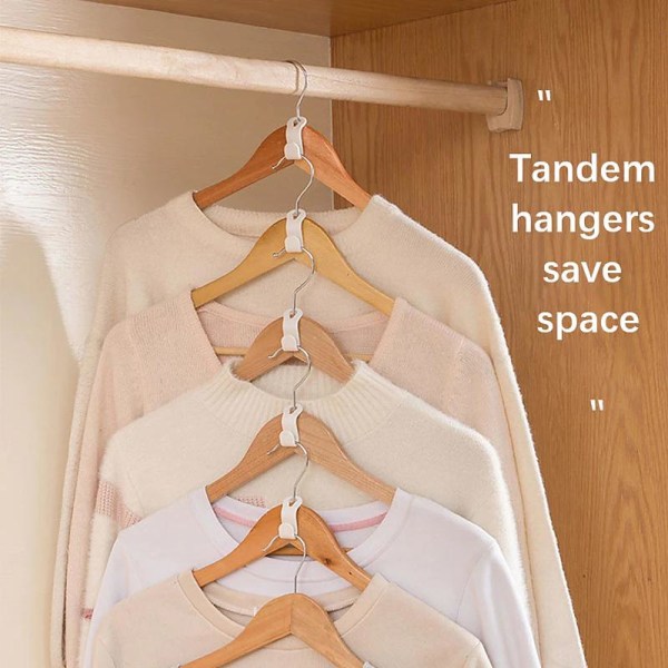 10-Pack - Klädhängare Krok för Galge - Spara plats i garderob