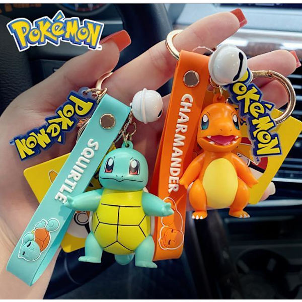 Pokémon Pikachu Bulbasaur Squirtle Charmander Nyckelring Figurer Model 4 Squirtle 