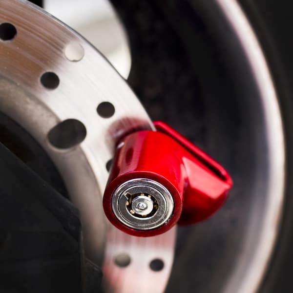 Bärbart stöldskyddande vattentätt ståltrådsskivbromslås för elcykel Red