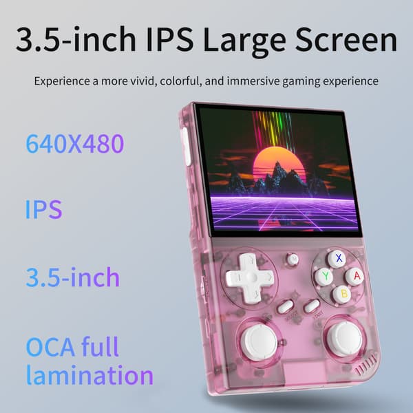 BATLEXP G350 Retro Handheld Game Console Linux 64-bitars system 3,5" IPS-skärm RK3326 Portable Gray