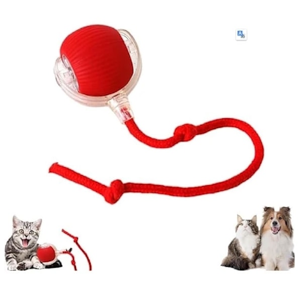 360° Smart Chew Ball koirille ja kissoille – interaktiivinen lelu harjoitteluun ja leikkimiseen, pyörivä pallo eläinten aktivointiin