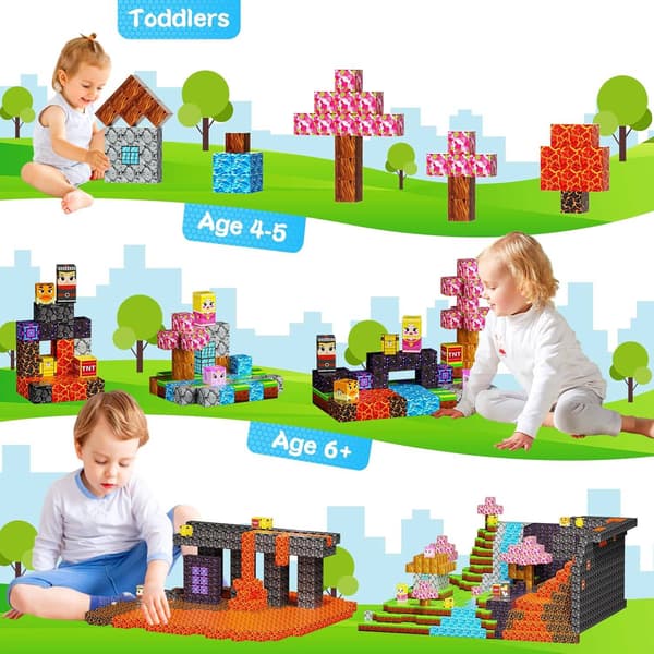 Magnetiske byggeklodser til børn 3+ | STEM Montessori Legetøj | DIY model magnetterninger random 20 pcs cube