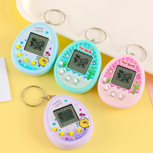 Aqua Blue Interactive 3D Virtual Pet Toy - Collector's Edition för spelare och semesterpresenter Blue
