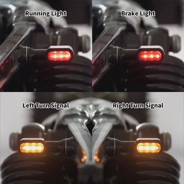 Motorcykel bageste LED bremselys indikator E Mark lampe til Harley Softail Touring XL Dyna til BMW Mini Run blinklys baglygte E Mark Light 10