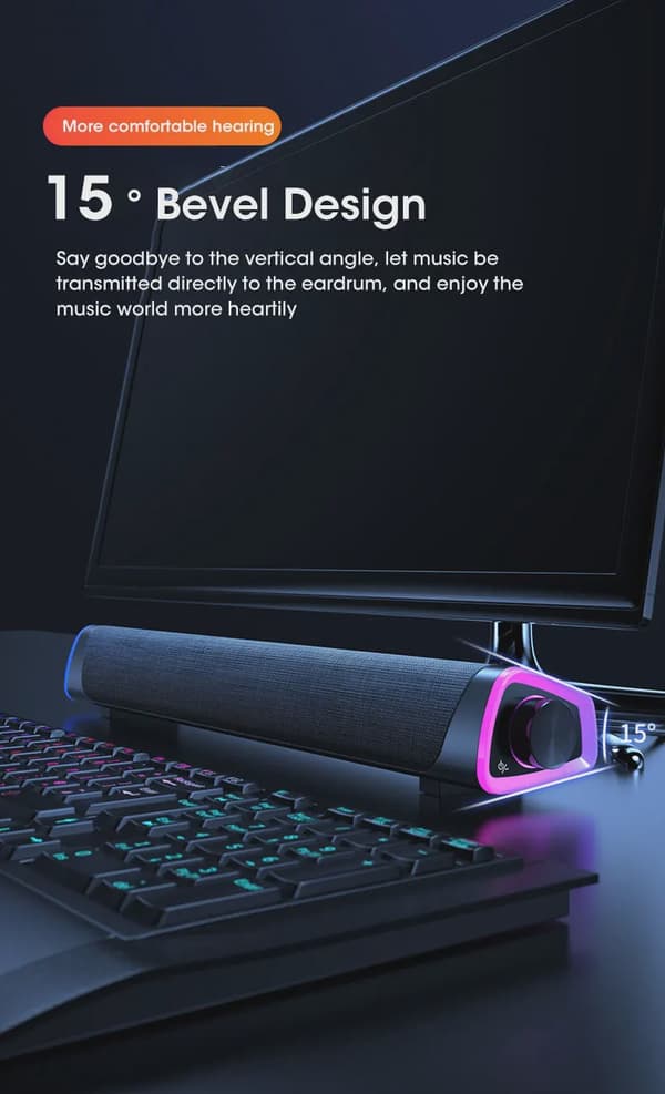 4D Computerhøjttaler Bar Stereolyd Subwoofer Bluetooth Højttaler Til Macbook Laptop Notebook PC Musikafspiller Kablet Højttaler Bluetooth White