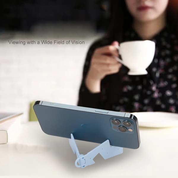 Bærbar Mini Foldbar Telefonstativ Universal Bordmonteringsholder til iPhone 14 13 Pro Samsung Xiaomi Black