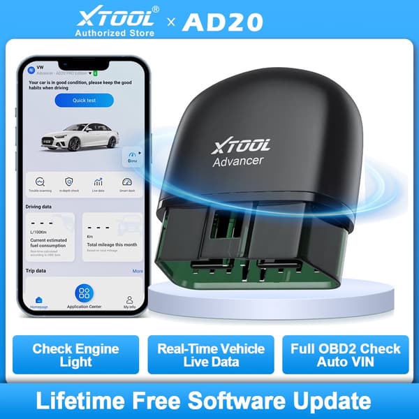 XTOOL Advancer AD20 Mini Bluetooth 5.0 OBD2 Scanner Fuld OBD2 Funktioner Bildiagnostisk Scanningsværktøj Læs/Slet Fejlkode Universal Advancer AD20