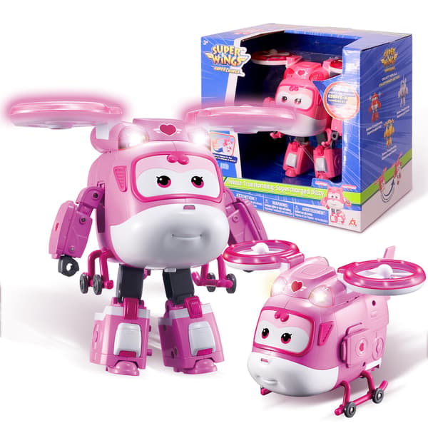 Super Wings 5" Transforming Jett, Dizzy, Donnie Actionfigurer - Robotleksaker för barnflygplan Dizzy