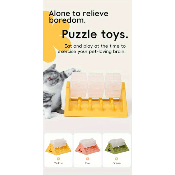 Interaktiv hundefoderdispenserlegetøj - Puslespilfoderautomat med lækagesikkert design, langsomt fodrende design og holdbart PP-materiale til hunde Green