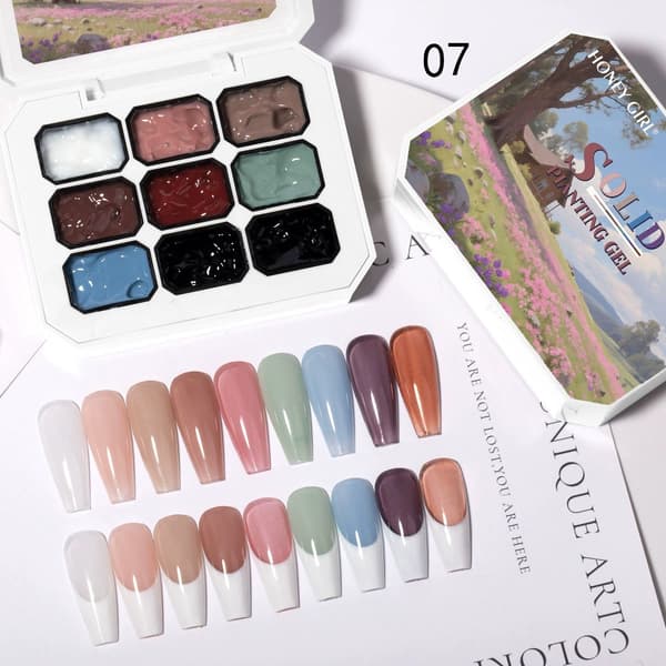 Fast gel-klistrelim til neglekunst til kreative negledesigns 9