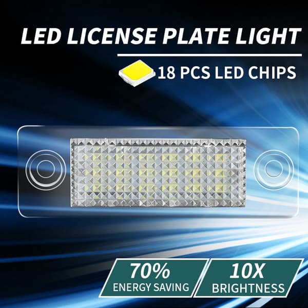 2 st LED-skyltbelysning för nummerplåt för VW T5 Transporter 2003-2009 VW Caddy MK3 2004-2013 Golf 2005-2009 2PCS LED White