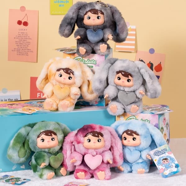 Bobobella V2 Blind Box Plyschdocka - Söt Kawaii partyleksaksfigur för samlare och presenter Confirm - E