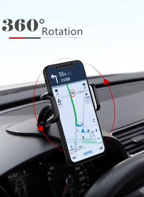 Universal Biltelefonholder Dashboardmontering 360° Drejelig GPS-beslag til iPhone Xiaomi 1 Pcs