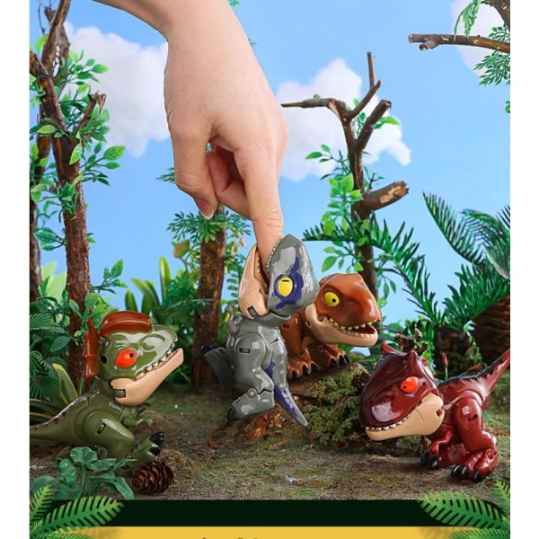 Transformator Dinosaurie leksaker 8CM 4st  modell Model 1
