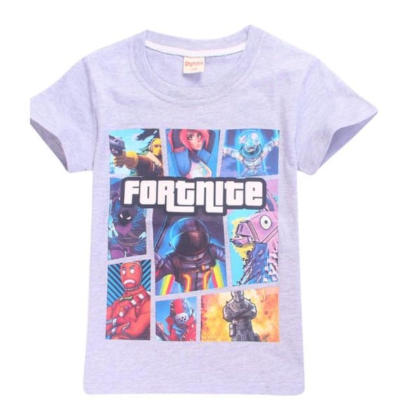 Fortnite T-shirt til børn 140-160 Grey 140 (Modell 8391)