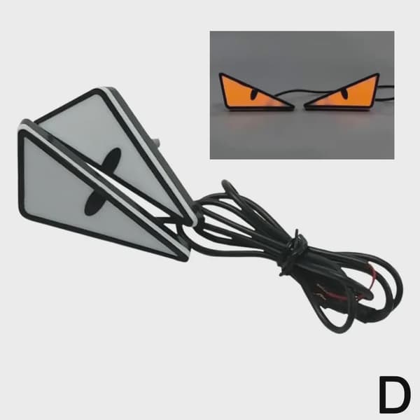 Fin universell motorcykel LED Devil Eyes dynamisk strålkastare mini projektorlinslampa motorcykeltillbehör triangle Blue a pair