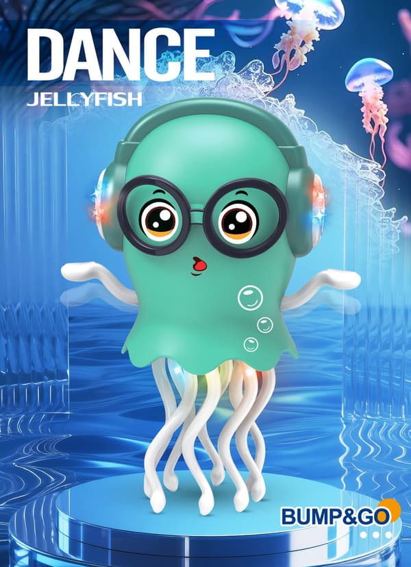 Interactive Dancing Octopus Toy for Kids - Pedagogisk elektronisk husdjurspresent för småbarn spray green