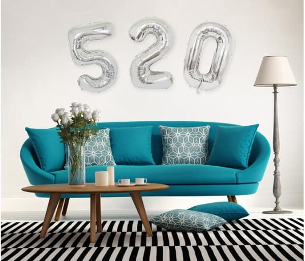 90CM SIFFERBALLONG GULD och Silver METALLIC Gold Guld-8
