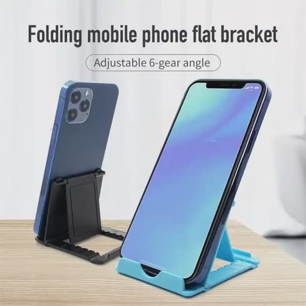 Justerbart bordsställ för mobil för iPad, iPhone, Samsung, Xiaomi, Huawei - Universalt hopfällbart mobilställ White