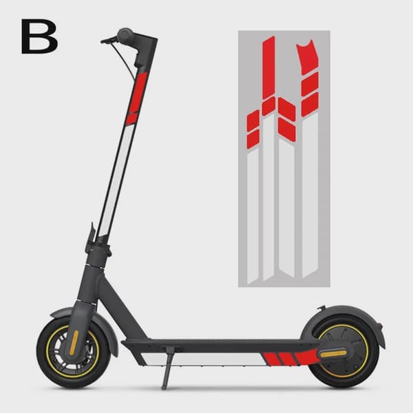 Reflekterande säkerhetsdekal Fluorescerande nattvarning för Segway Ninebot Max G30 elscooter A