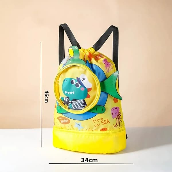 Barnsimväska Barn Vattentät förvaring Axelpaket Handbagage Ryggsäck Våttorr Separationsväska Stor kapacitetspåse Big Rabbit