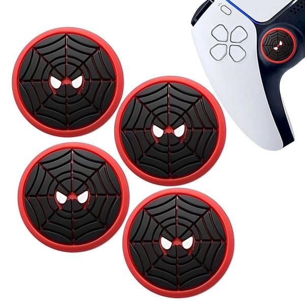 Tumspaksgrepp Halkfri Joystickskydd Ersättningsgrepp Tumspaksgrepp S För PS5 PS4 Switch Pro Silikonskydd 4st White background