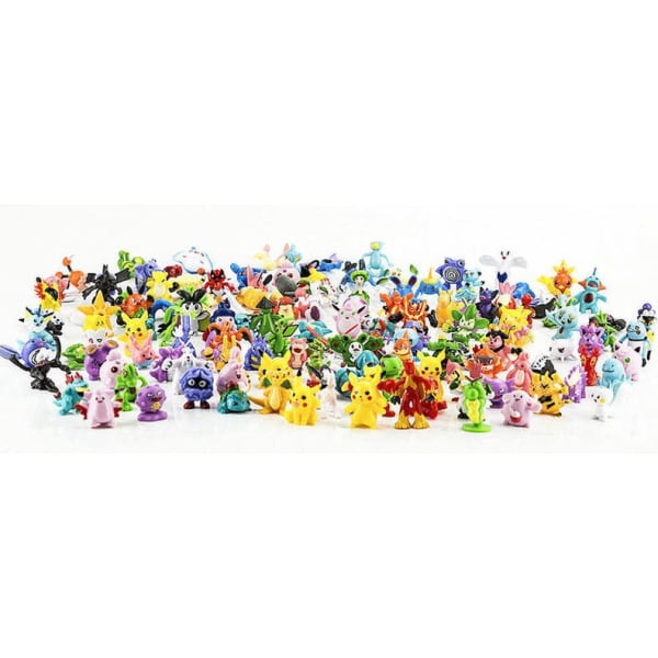 48 stk søde farverige Pokemon figurer Pokemon Inkluderer Pikachu