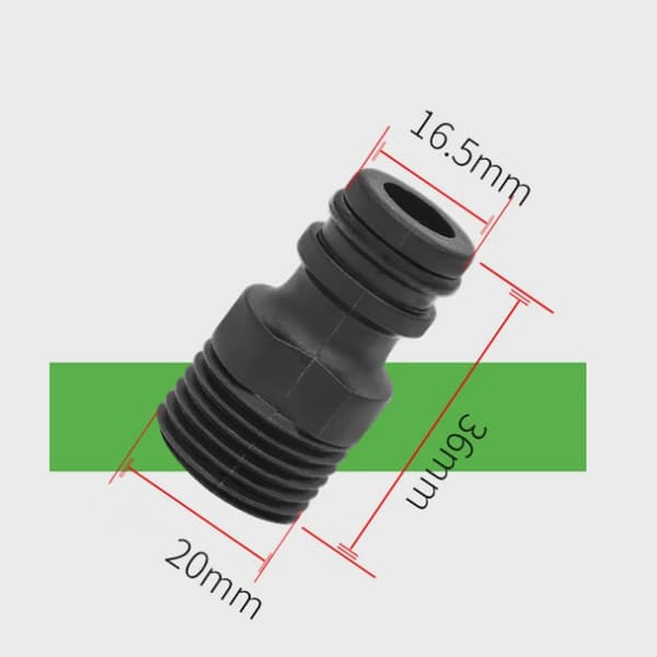 2 stk. BSP gevindskåret haneadapter havevandslange hurtig rørforbindelse universal slangeforlængertilbehør black-2pcs