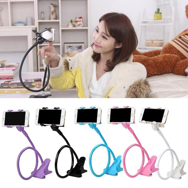 Lazy Desktop Bedside Clip Phone Holder Fleksibel Lang Armholder til Smartphone C